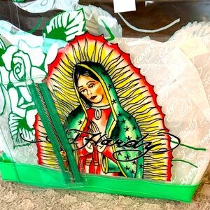 Ed Hardy Green Clear Tote Bag